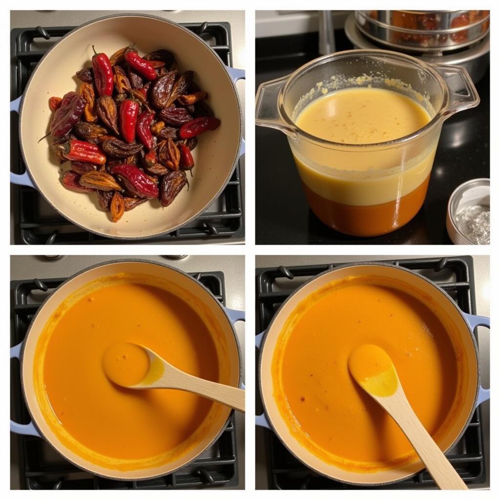 Making Chile Atole Step-by-Step