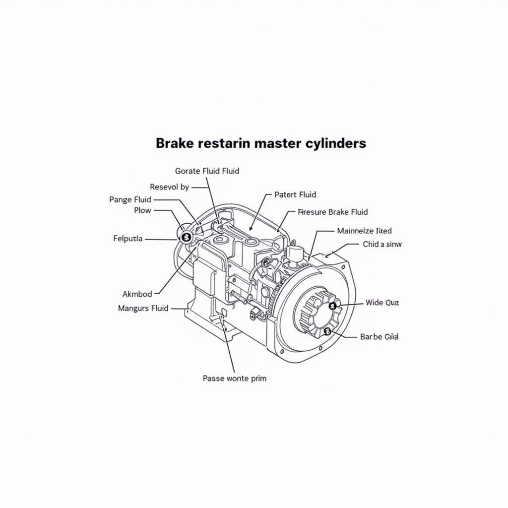 ASE Brake Test: Master Cylinder Diagram