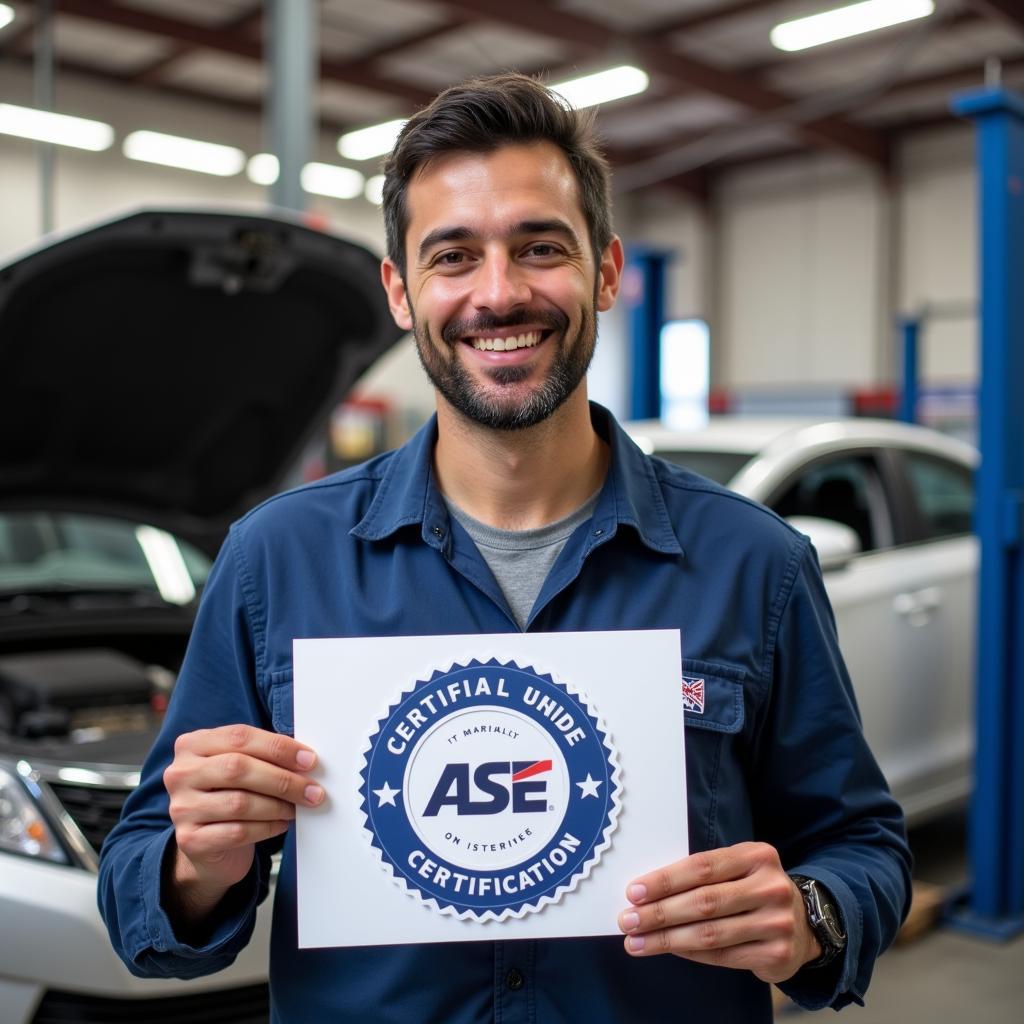 Mechanic Passing ASE Test