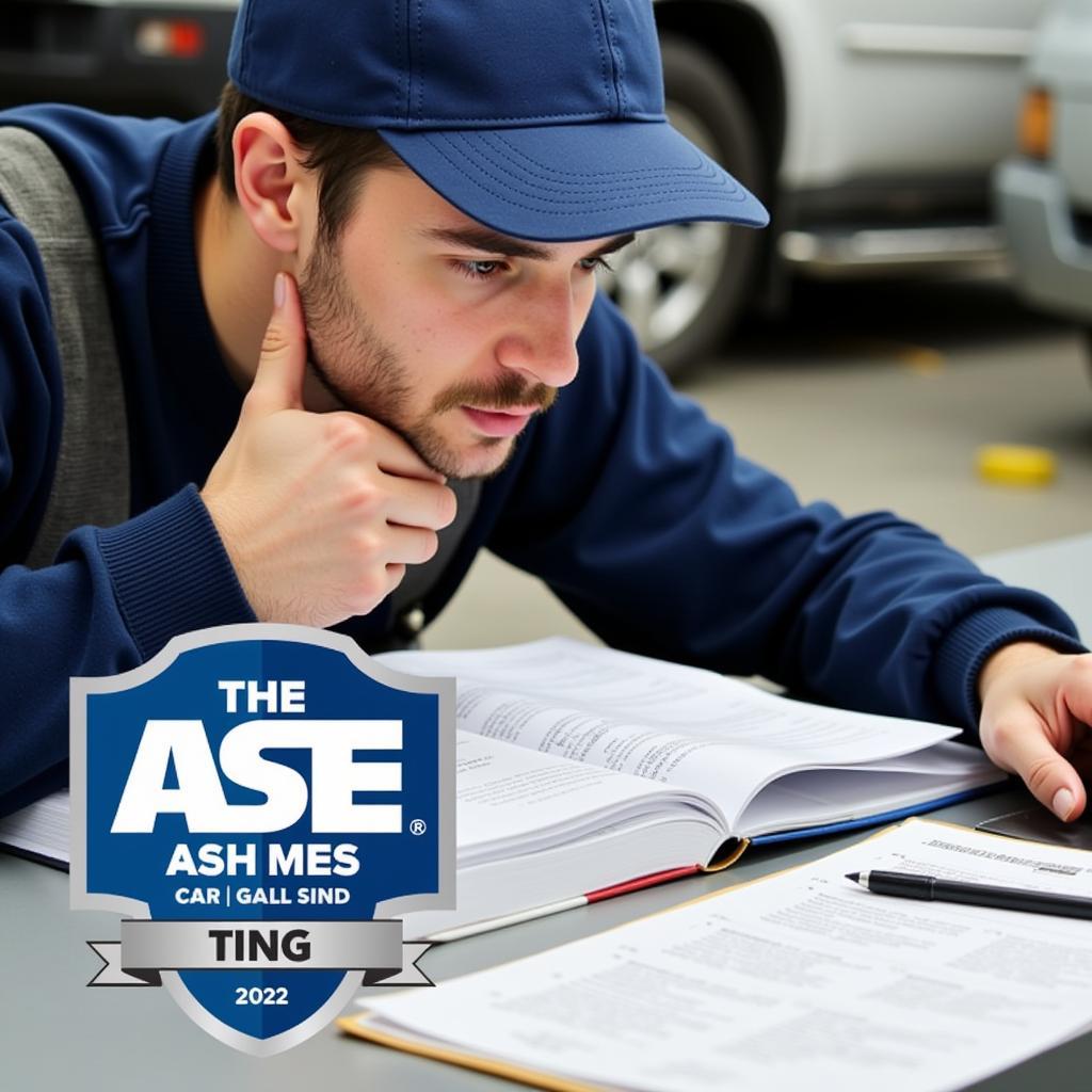 Mechanic Studying for ASE Exam