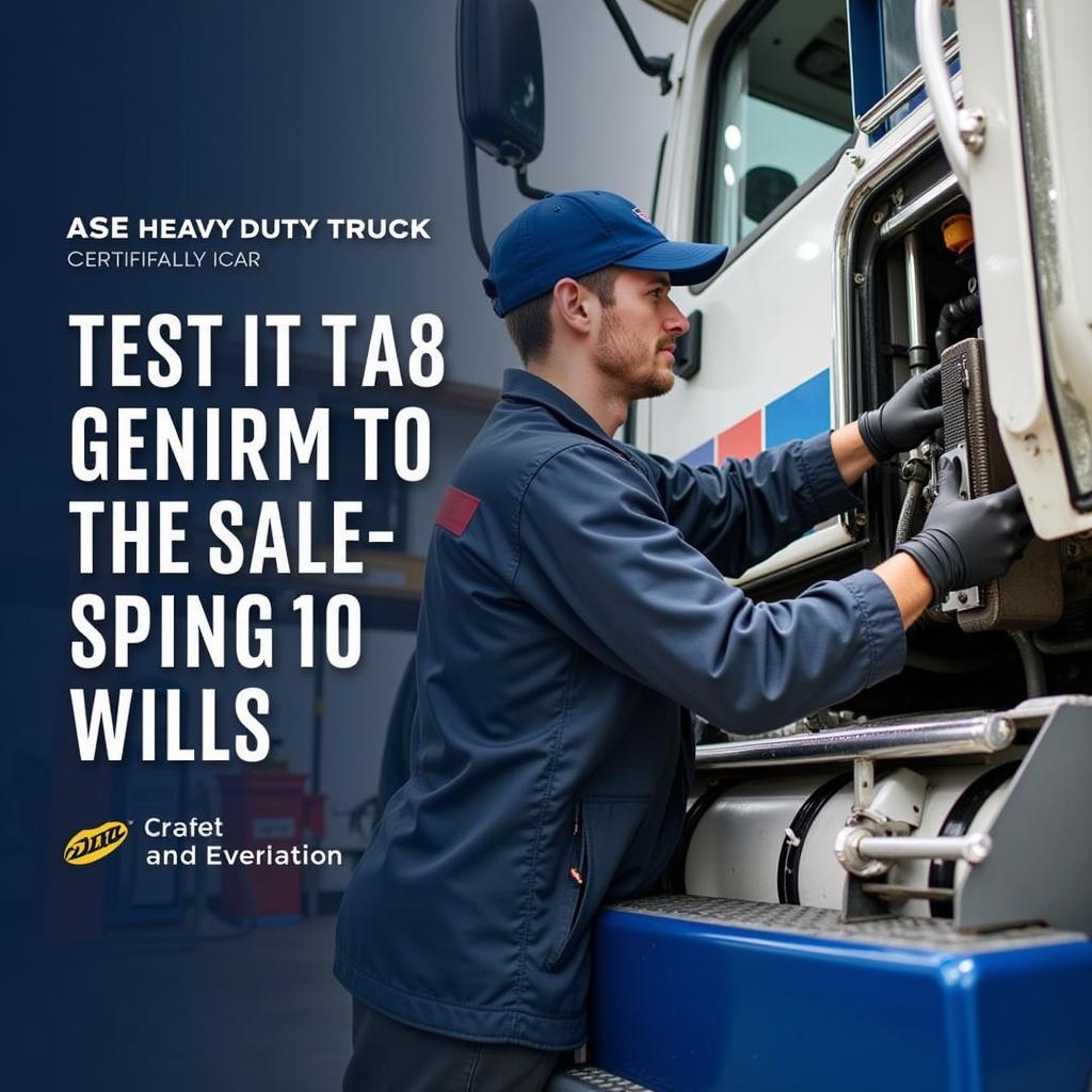 Mechanic Working on a Heavy-Duty Truck