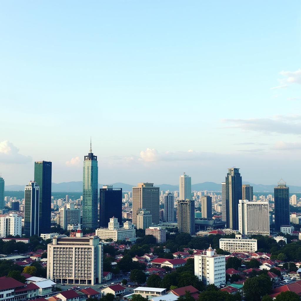 Medan Cityscape Panorama