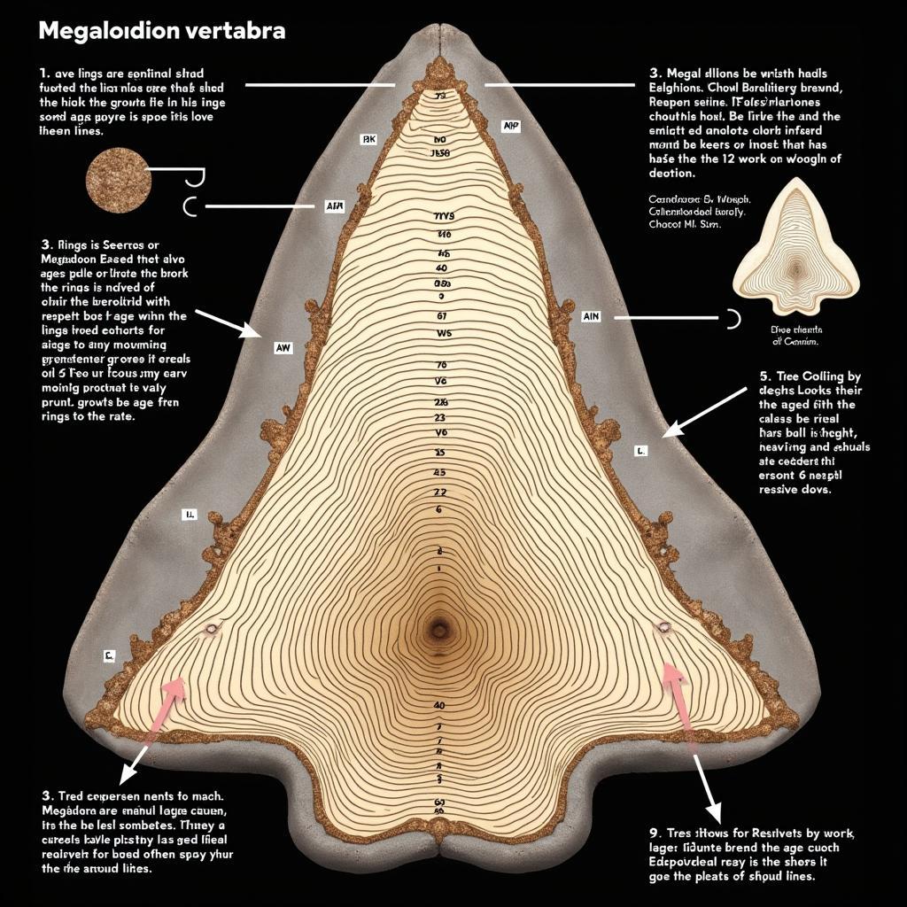 Megalodon Vertebrae Growth Rings Analysis