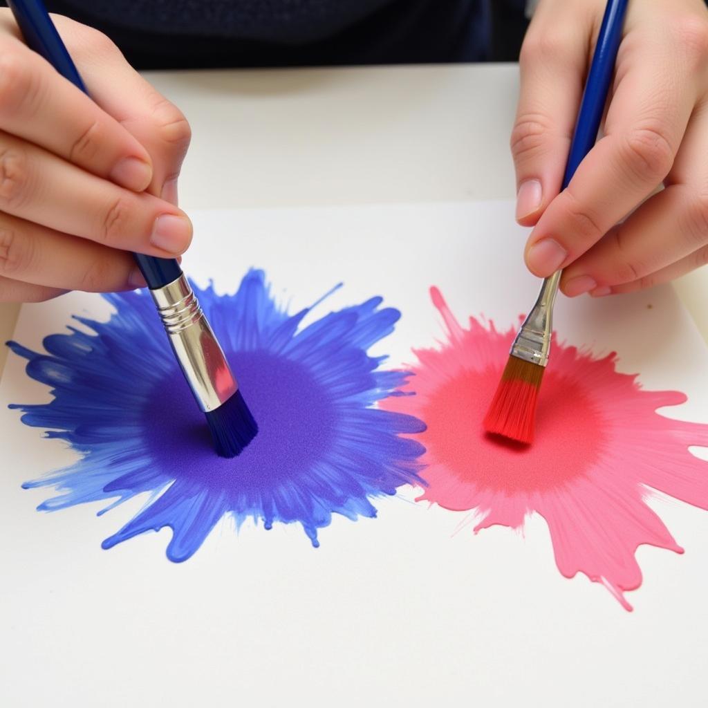 Mixing Blue and Red to Create Violet