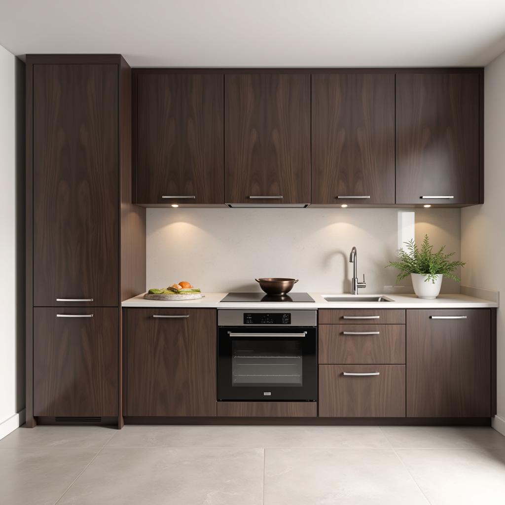 Modern ASEAN Kitchen Cabinet with Integrated Top