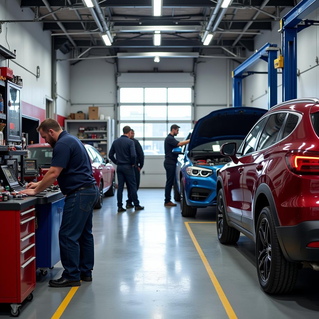 Modern Auto Repair Shop with Certified Mechanics