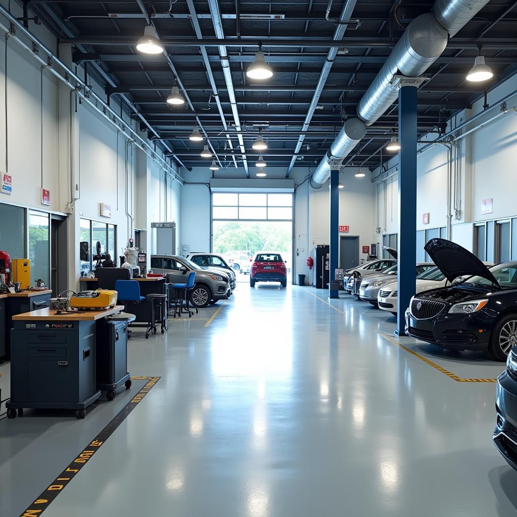 Modern Collision Repair Center with Advanced Equipment