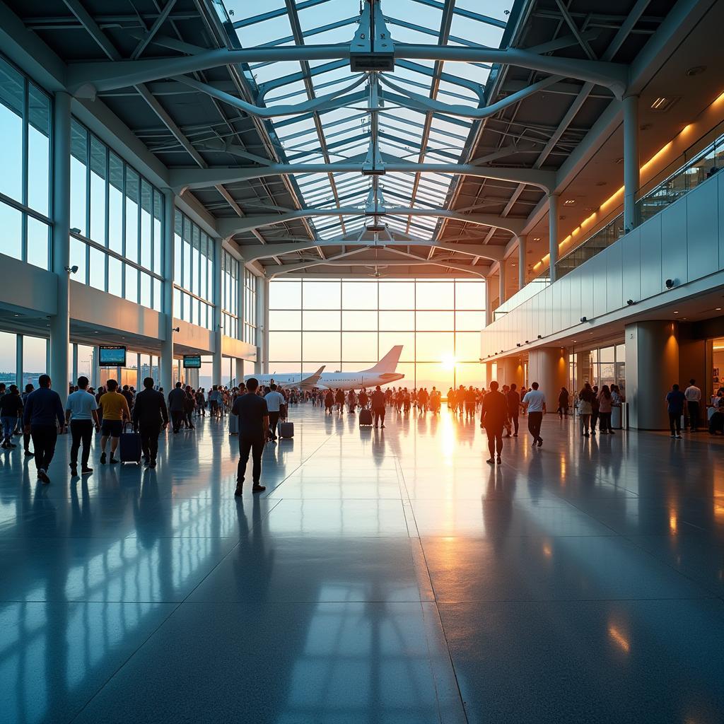 Modern Costa Rican Airport Interior