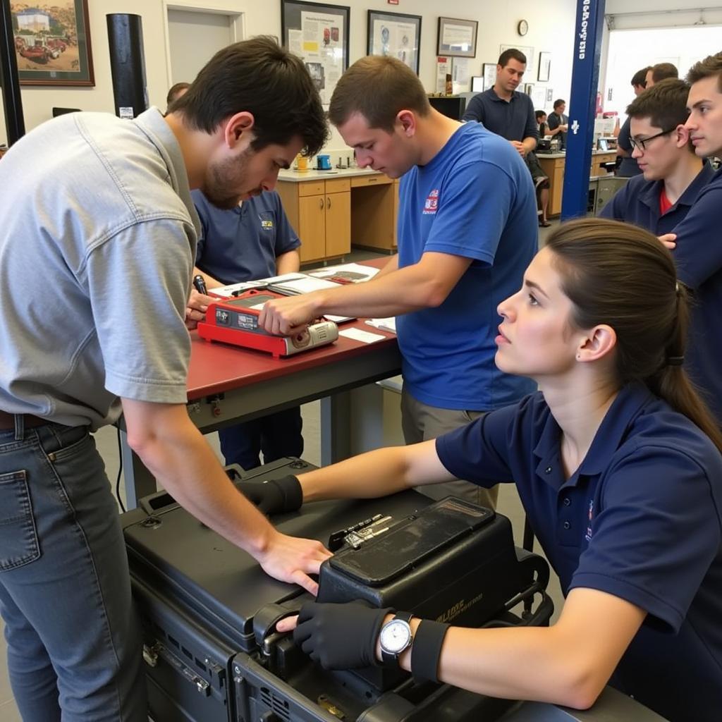 Hands-on training at the 2016 NATEF ASE Workshop at Delta College