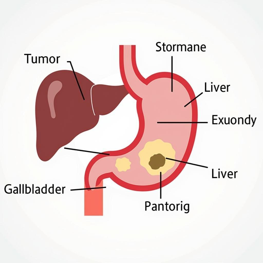 Diagram Showing Pancreatic Cancer Location