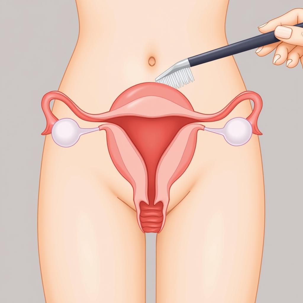 Pap Smear Procedure Illustration