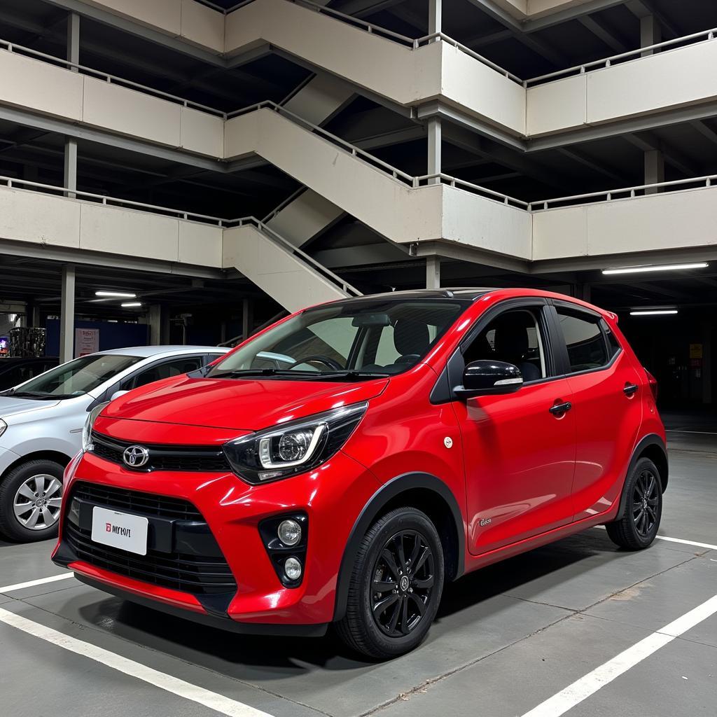 Perodua Myvi parked in a London car park