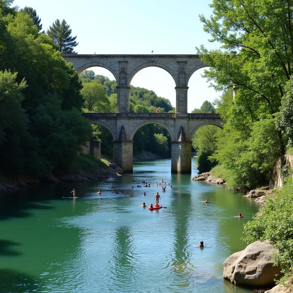 Pont du Gard River Landscape Tourism