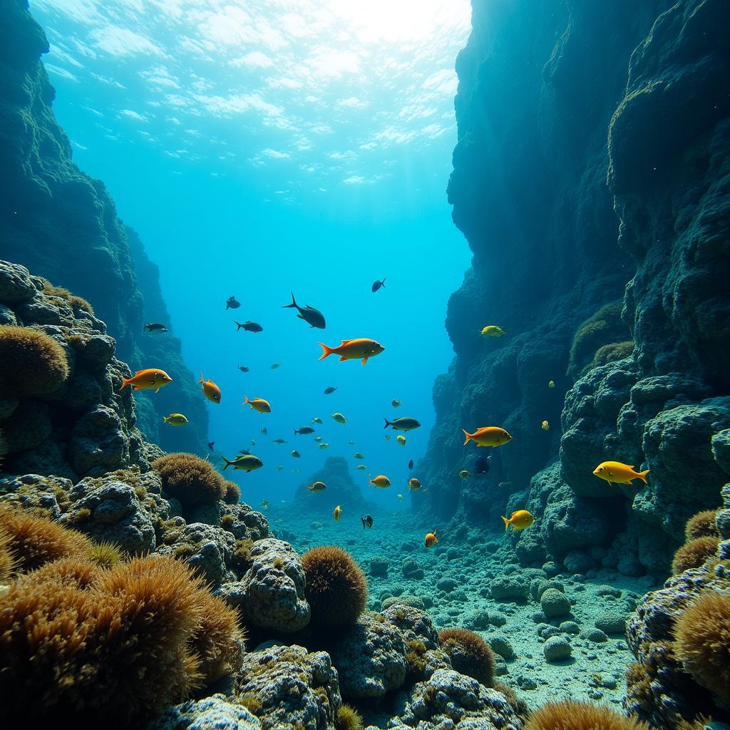 Underwater scene at Port de sa Pedra de s'Ase