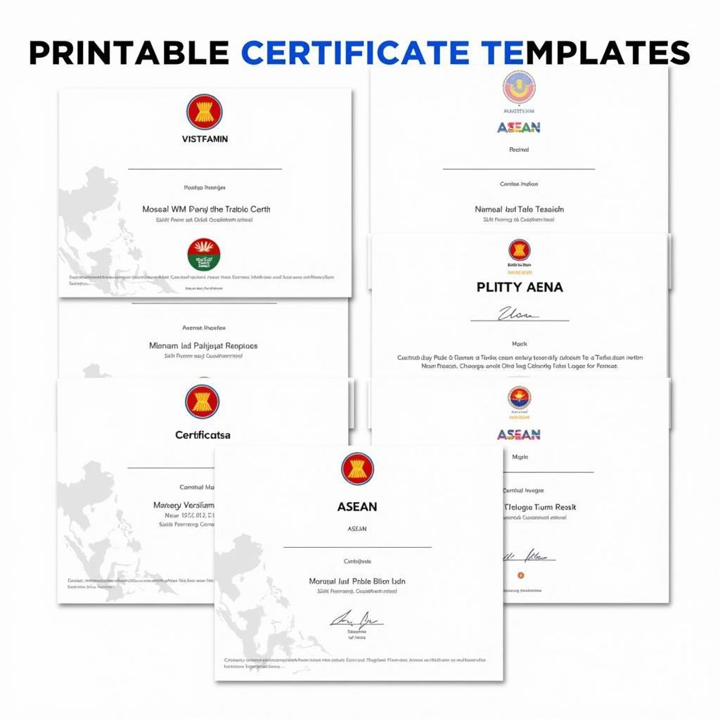 Printable Blank ASEAN Certificate Templates