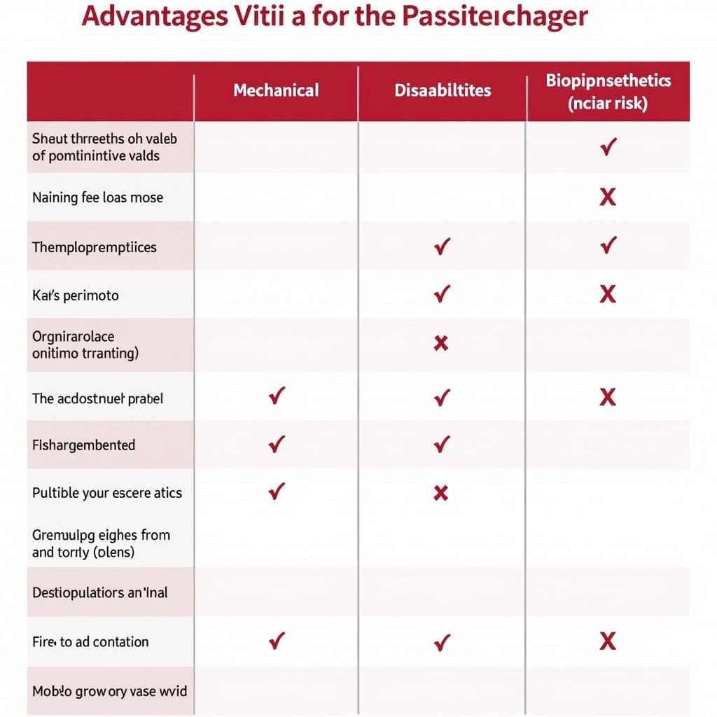 Comparison of Prosthetic Valve Types