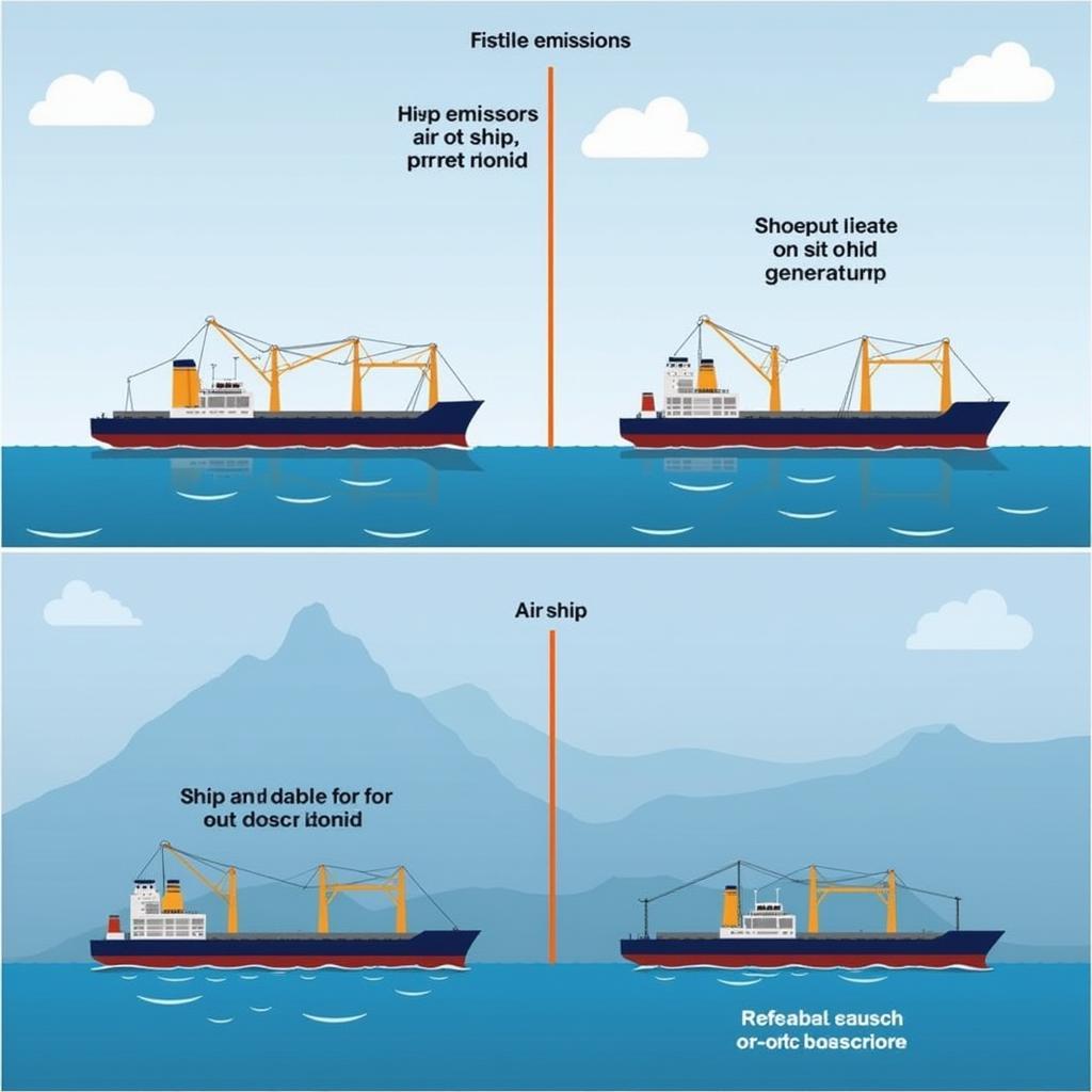 Ship Using Shore Power with Reduced Emissions