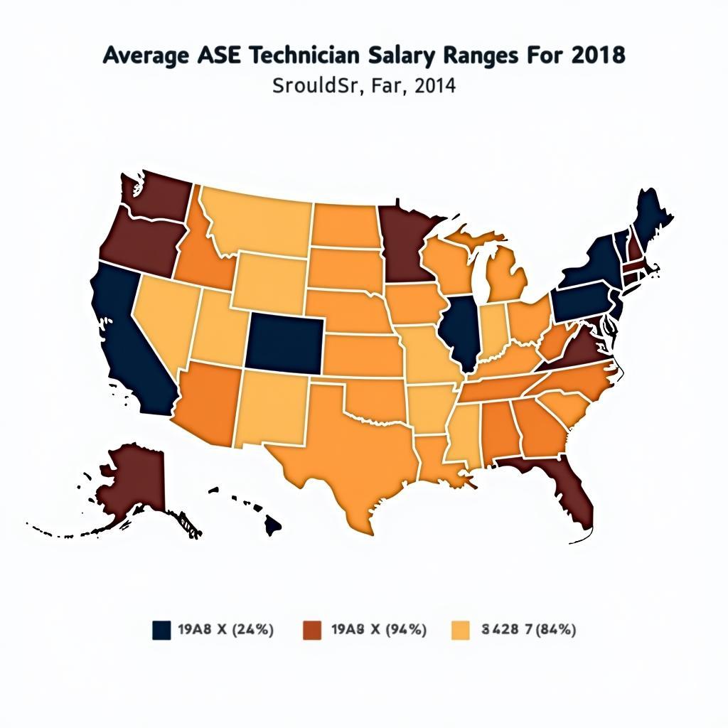 Regional ASE Technician Salary Map Across the United States