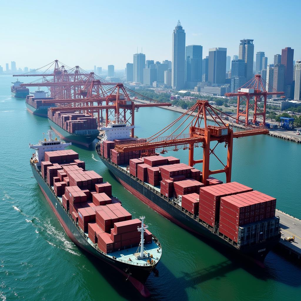 Singapore Port Re-exporting Goods