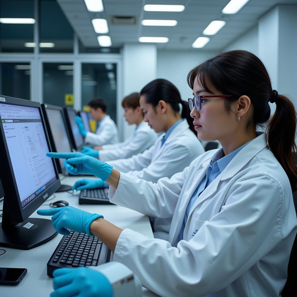 Skilled Workers in a Semiconductor Lab in ASEAN