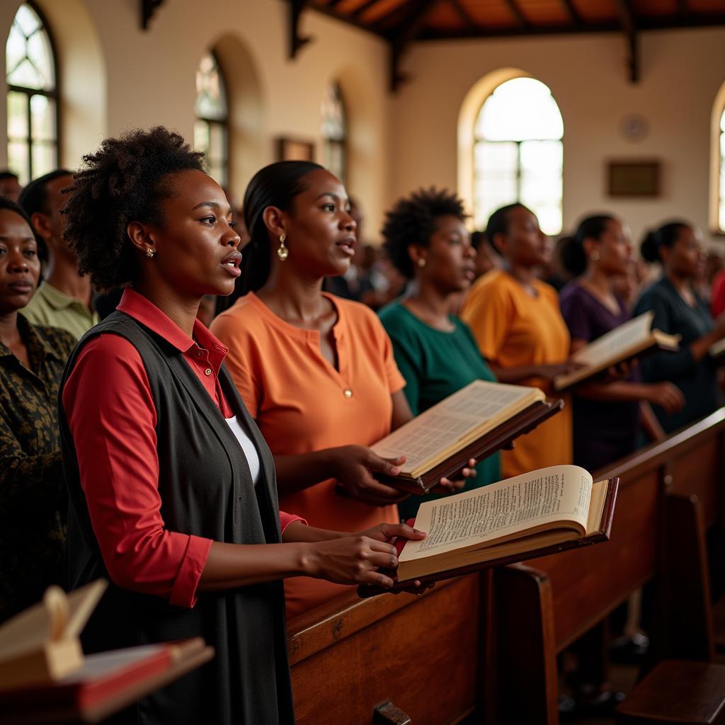 South African Church Service with Singing