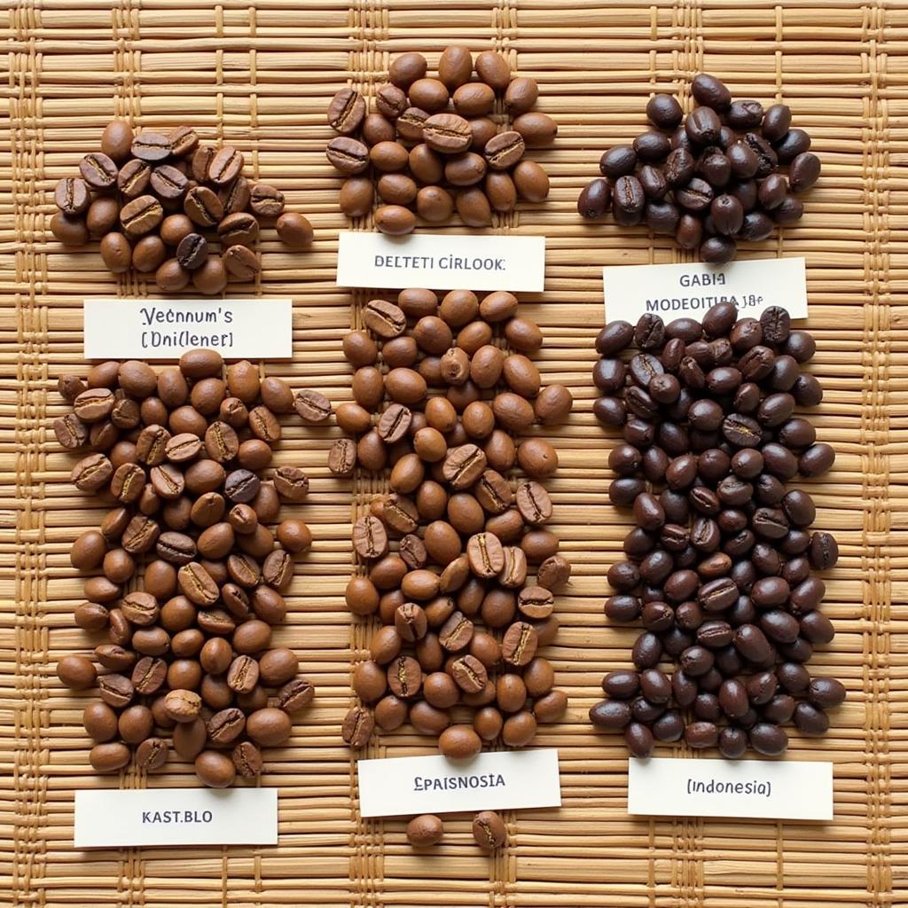 Southeast Asian Coffee Beans Display