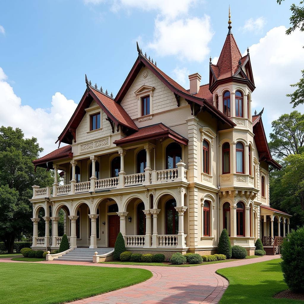 Southeast Asian Architecture with French Colonial Influence