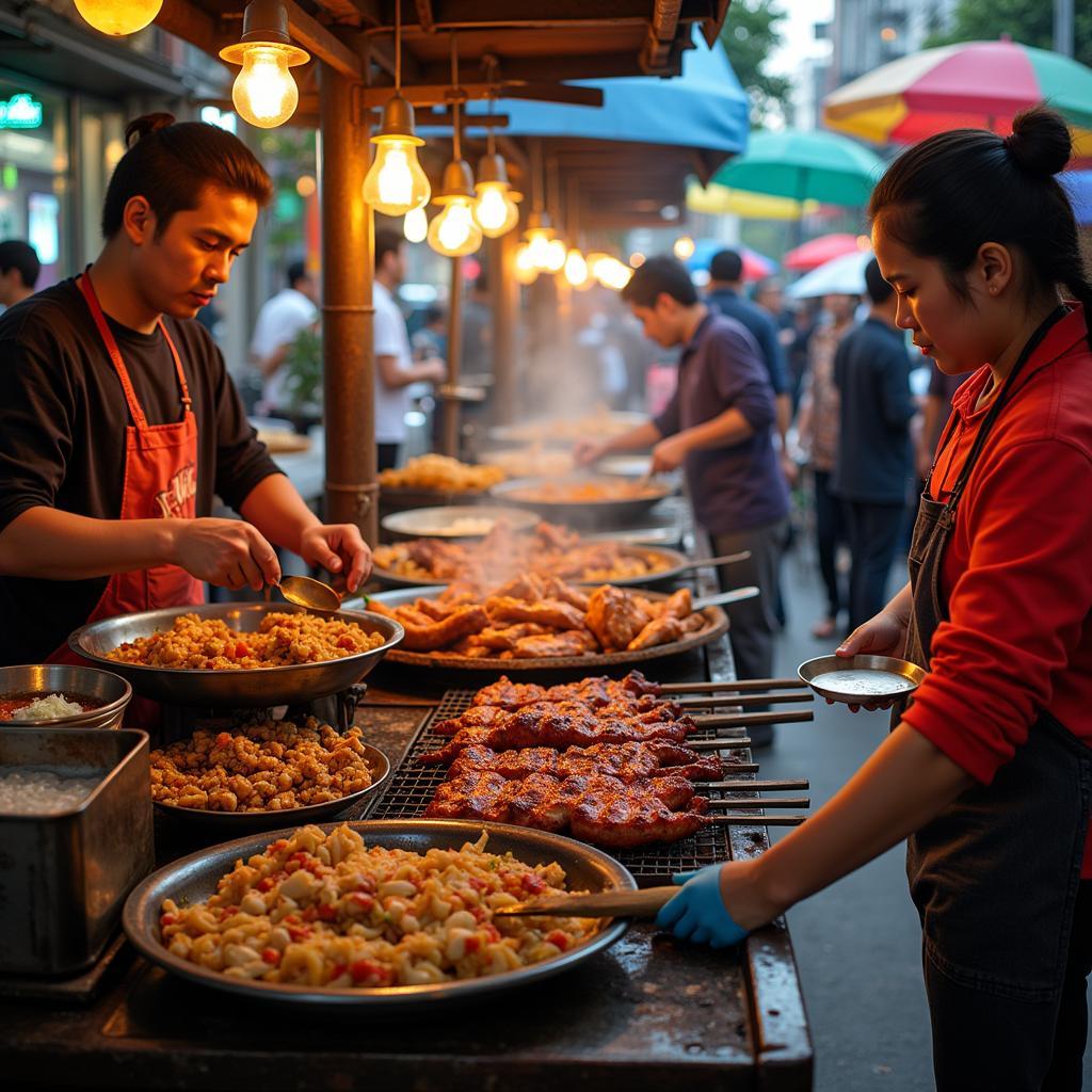 Southeast Asian Street Food Market