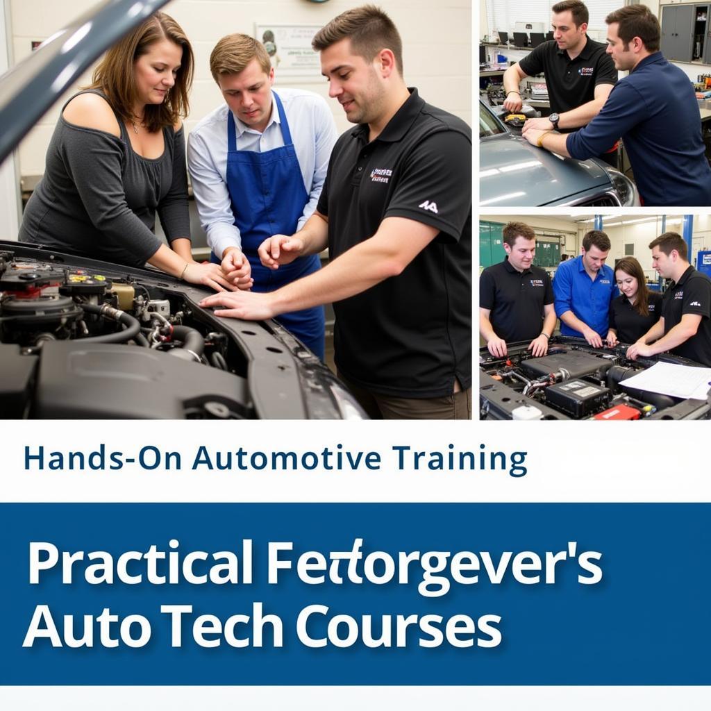 Students Participating in Hands-on Automotive Training