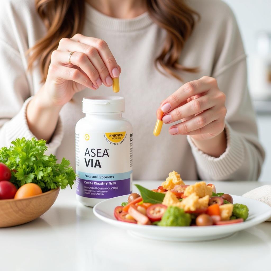 Taking ASEA VIA capsules with a meal