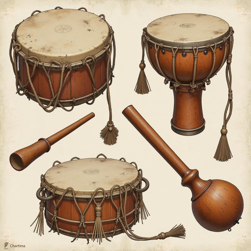 Close-up of Tamborazo Instruments