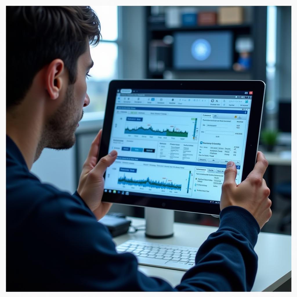 Technician Reviewing an Echo Board