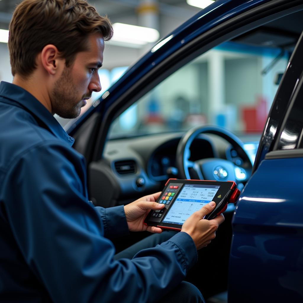 Technician Using Digital Tools