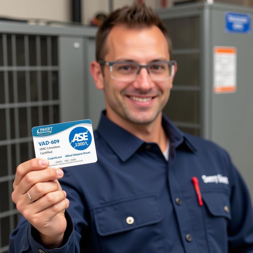 Technician with Valid ASE 609 Certification