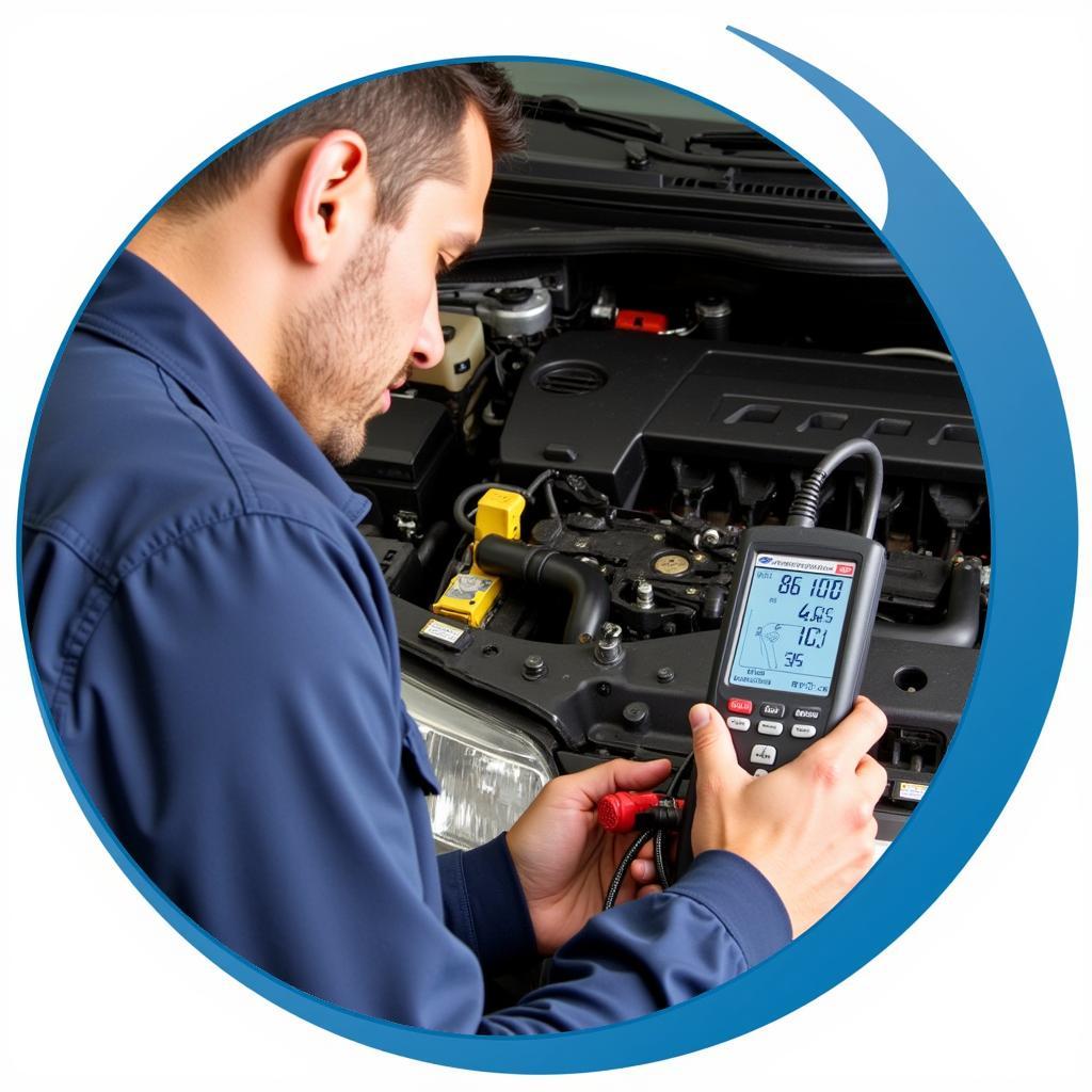 Technician Working on Car Electrical System