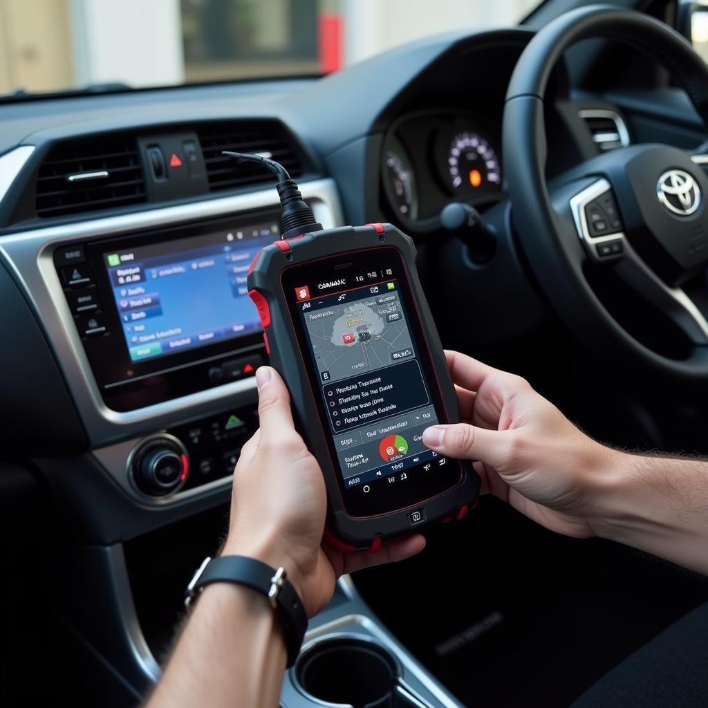 Toyota Car Undergoing Diagnostic Test