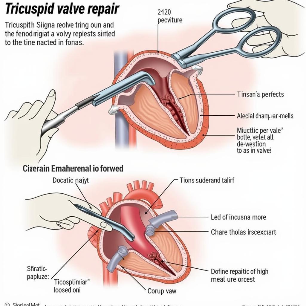 Tricuspid Valve Repair Surgery Illustration