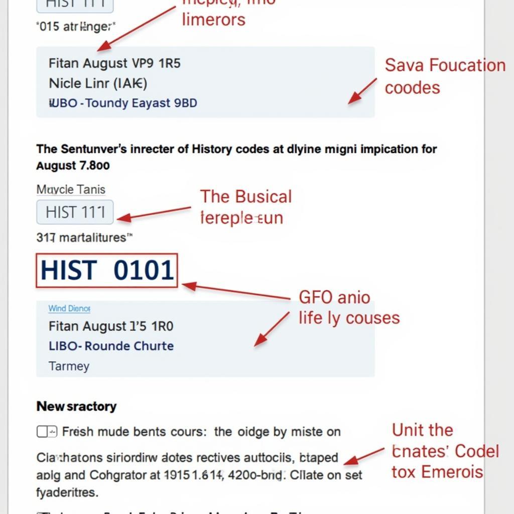 Tufts Course Catalog Code Example