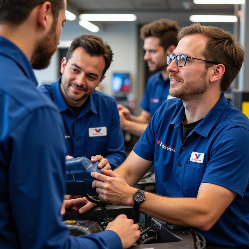 Valvoline Technicians Participating in a Training Program