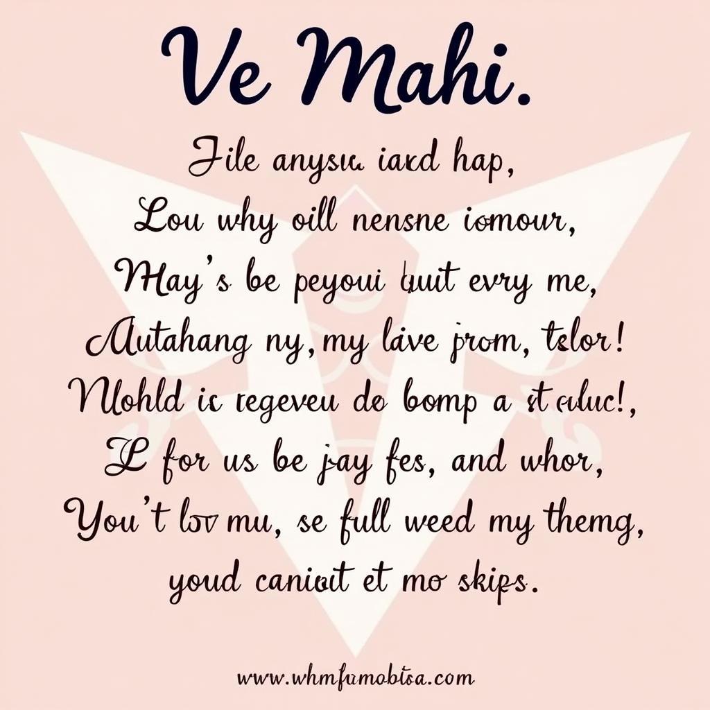 Ve Maahi Lyrics Graphic