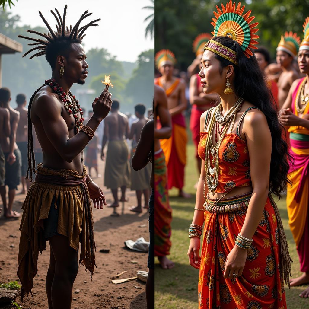 Voodoo Ceremony and Southeast Asian Festival: Comparing Cultural Expressions