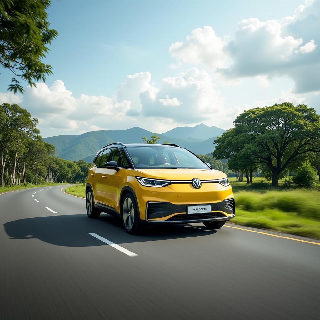 Volkswagen ID. Buzz on Southeast Asian Roads