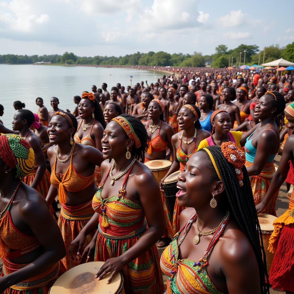 Yoruba Community Celebrating a Water Festival