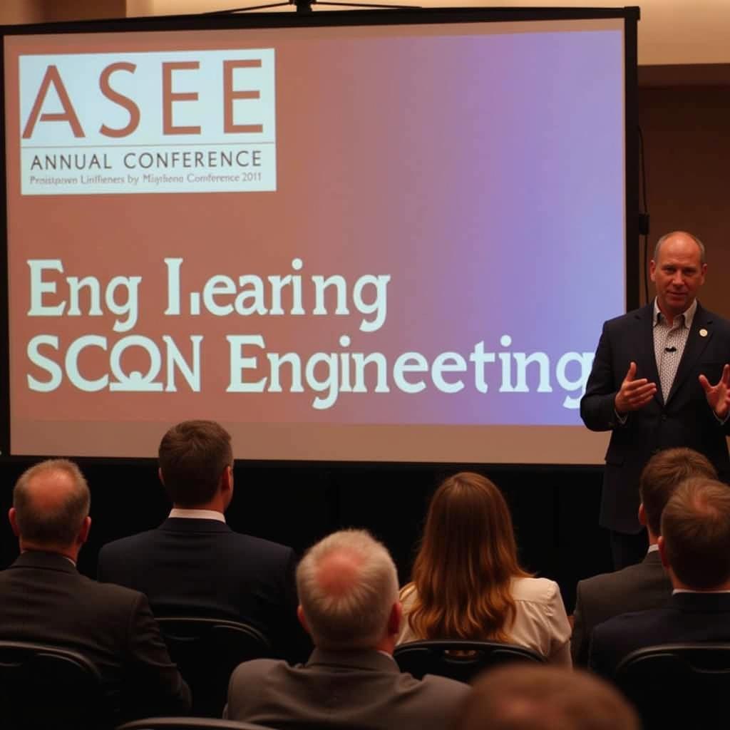 Keynote speaker addressing the audience at the 2011 ASEE Annual Conference