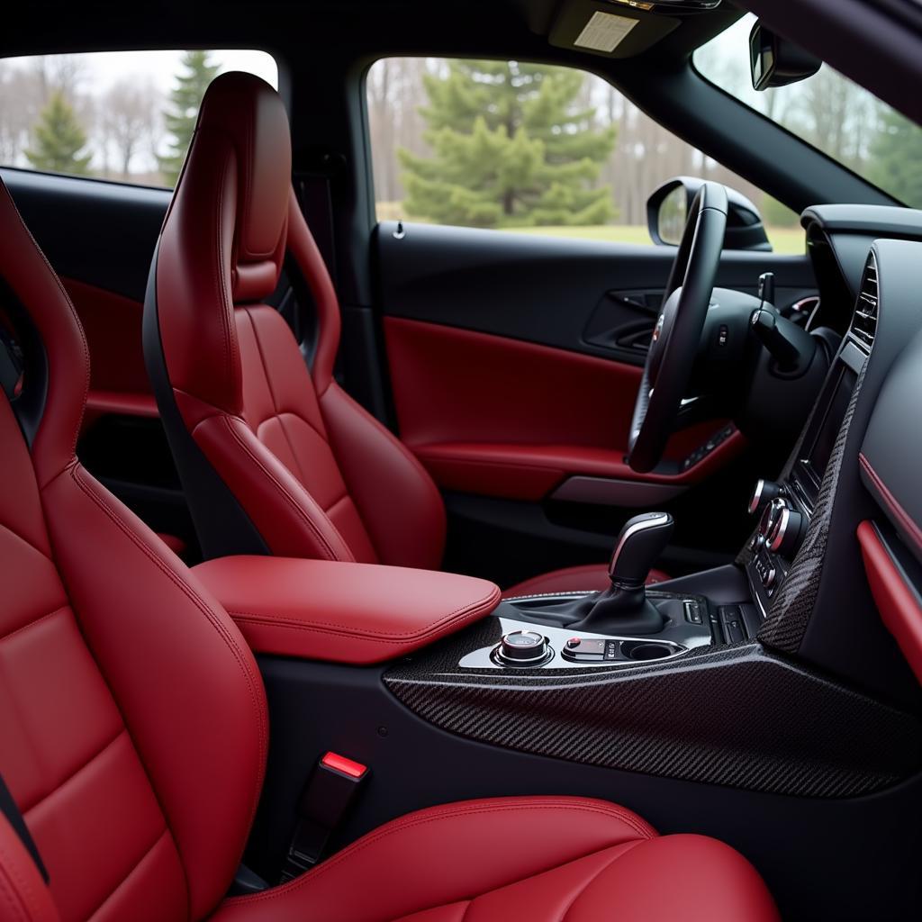 2020 Corvette Stingray 3LT Interior in Adrenaline Red