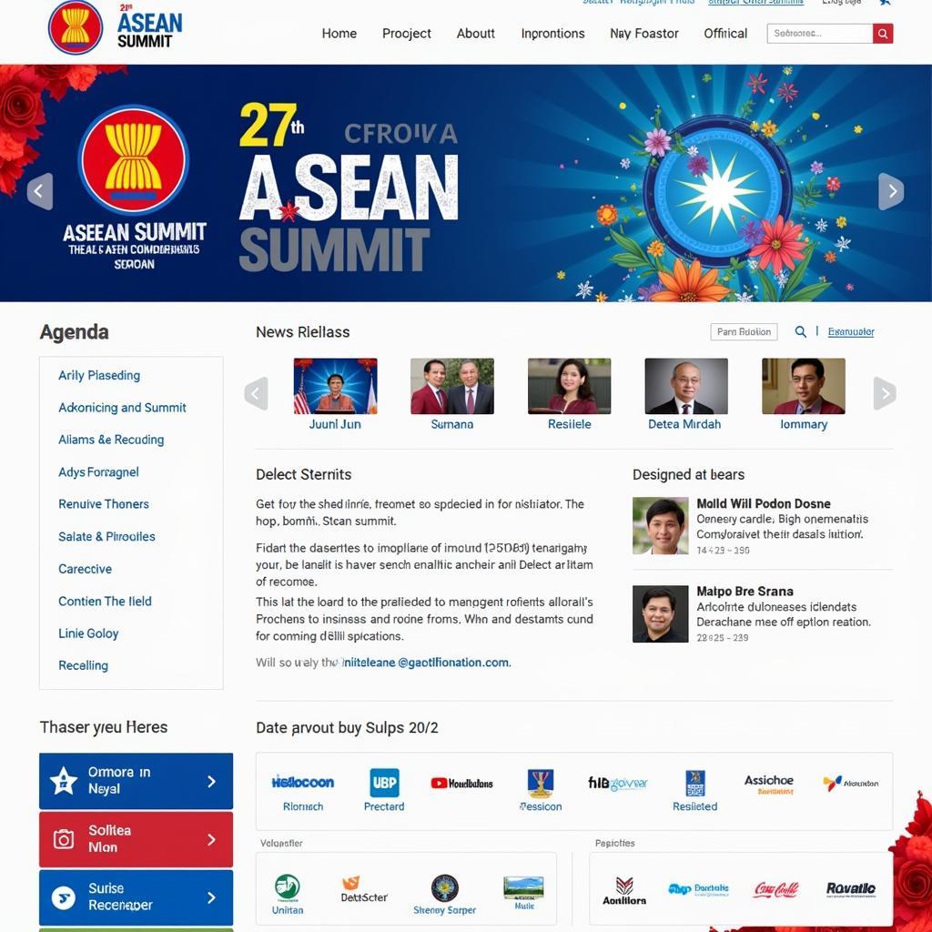 Homepage of the 27th ASEAN Summit official website