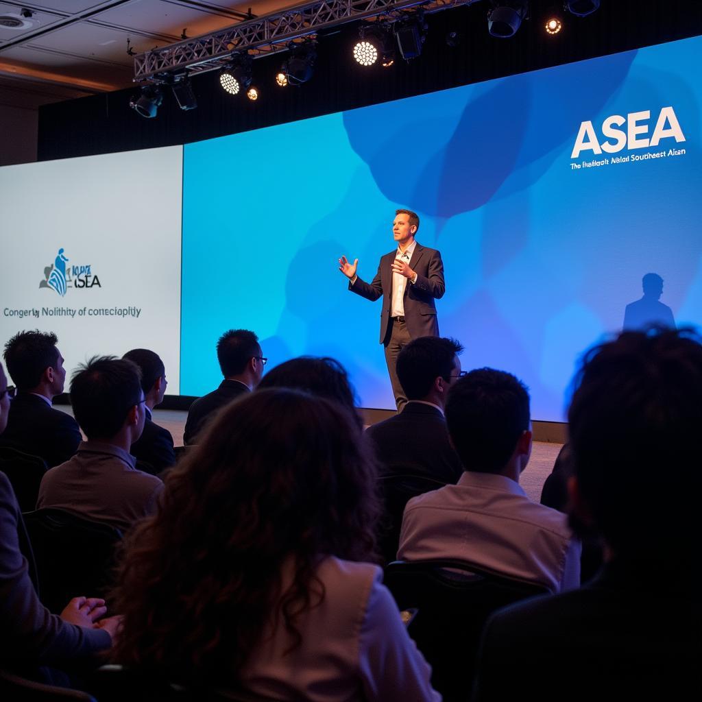 Alan Noble speaking at an ASEA event in Southeast Asia