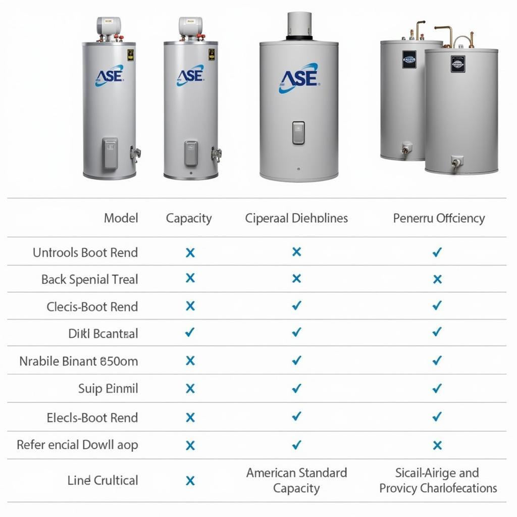 Comparing American Standard ASE Products