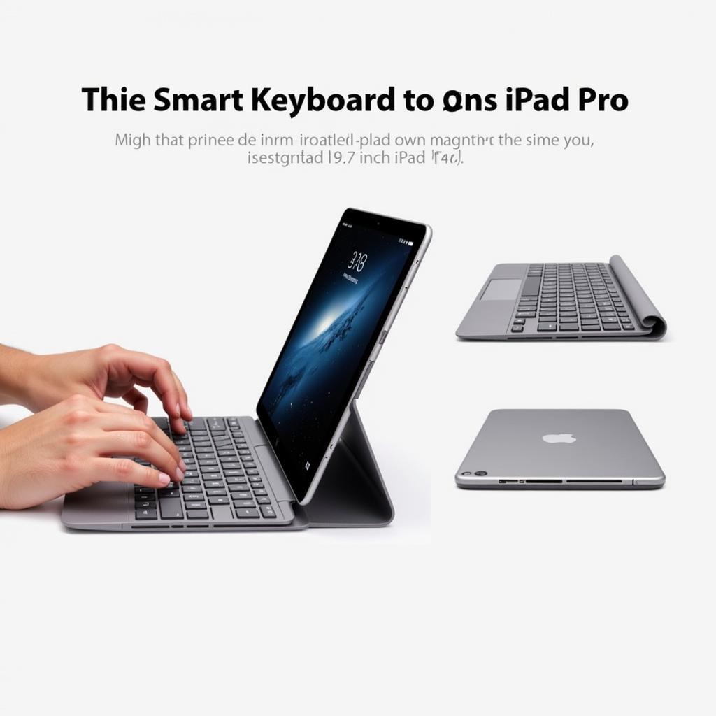 Apple Smart Keyboard connected to iPad Pro 9.7 being used for typing