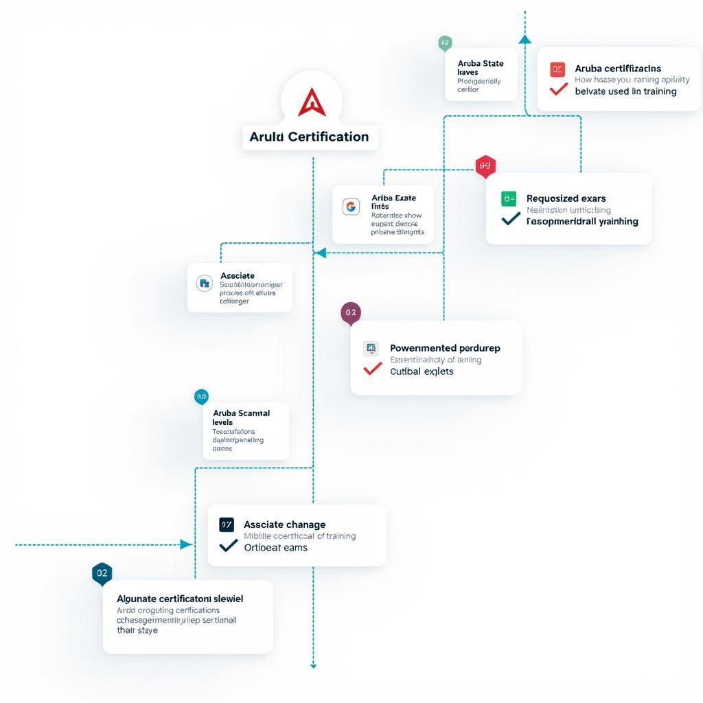 Aruba ASE Certification Path: A roadmap outlining the various levels of Aruba certifications, from Associate to Expert.